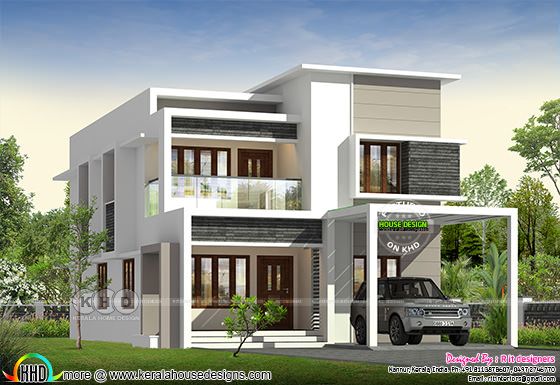 1146 square feet flat roof home design