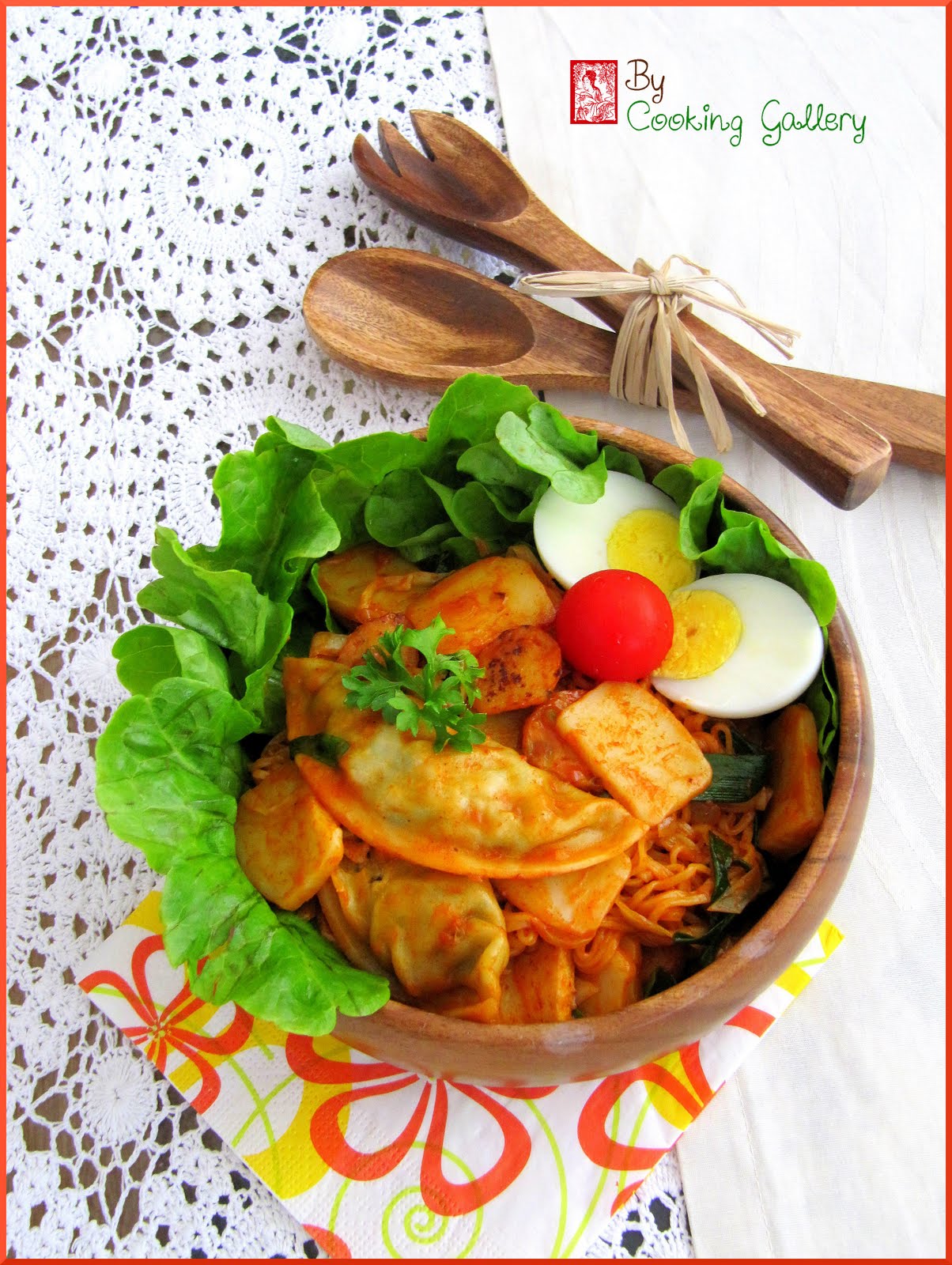 Rabokki Korean Rice Cakes with Ramen Noodles Cooking Gallery