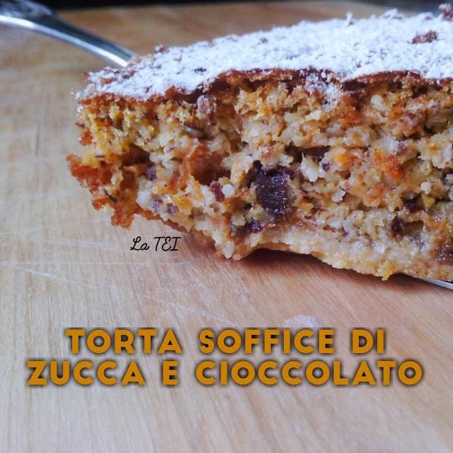 Torta soffice di zucca e cioccolato