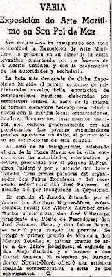 Recorte de La Vanguardia del 1 de agosto de 1948