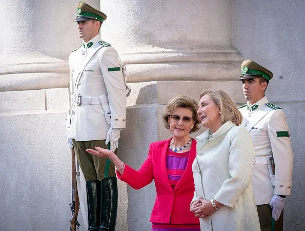 King Harald and Queen Sonja met with President Sebastián Piñera Echenique and First Lady Cecilia Morel de Piñera