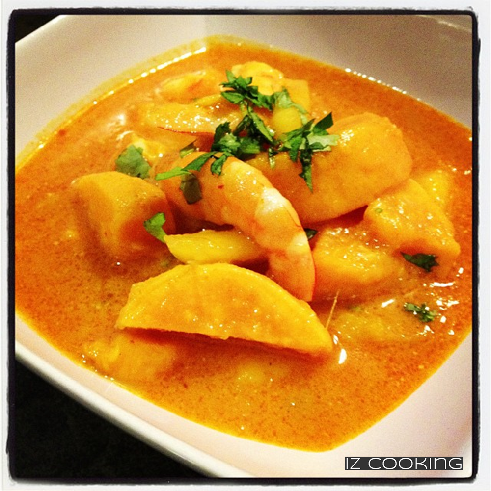 Iz Cooking Curry rouge à la mangue et aux crevettes