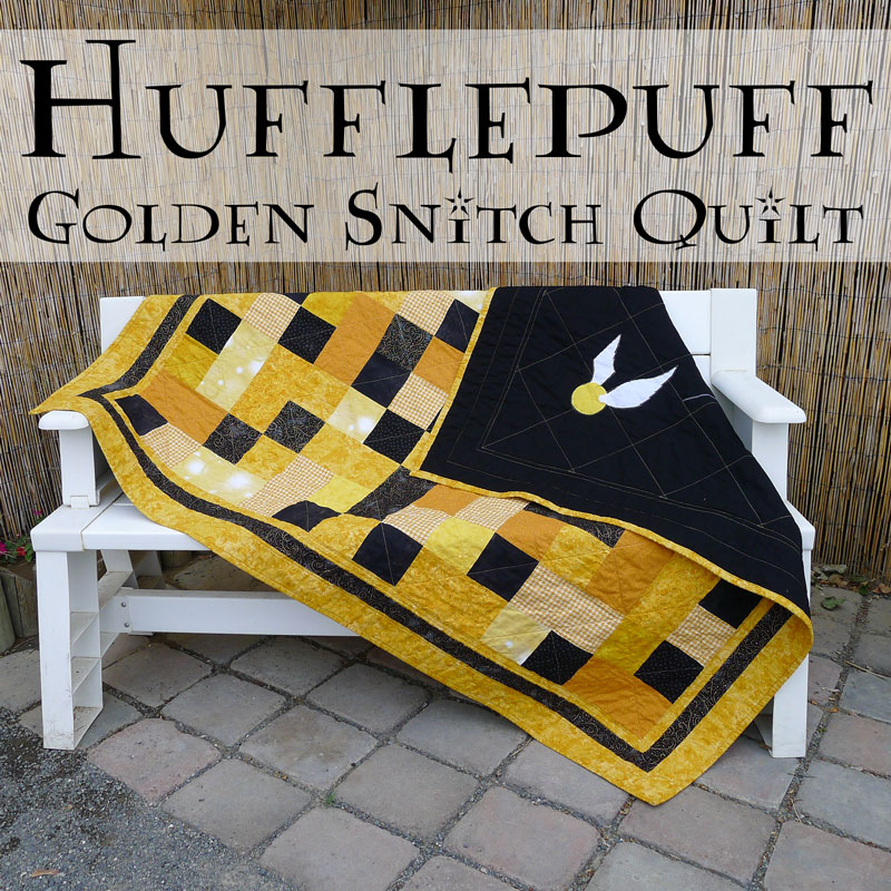Harry Potter Hufflepuff Golden Snitch Quilt