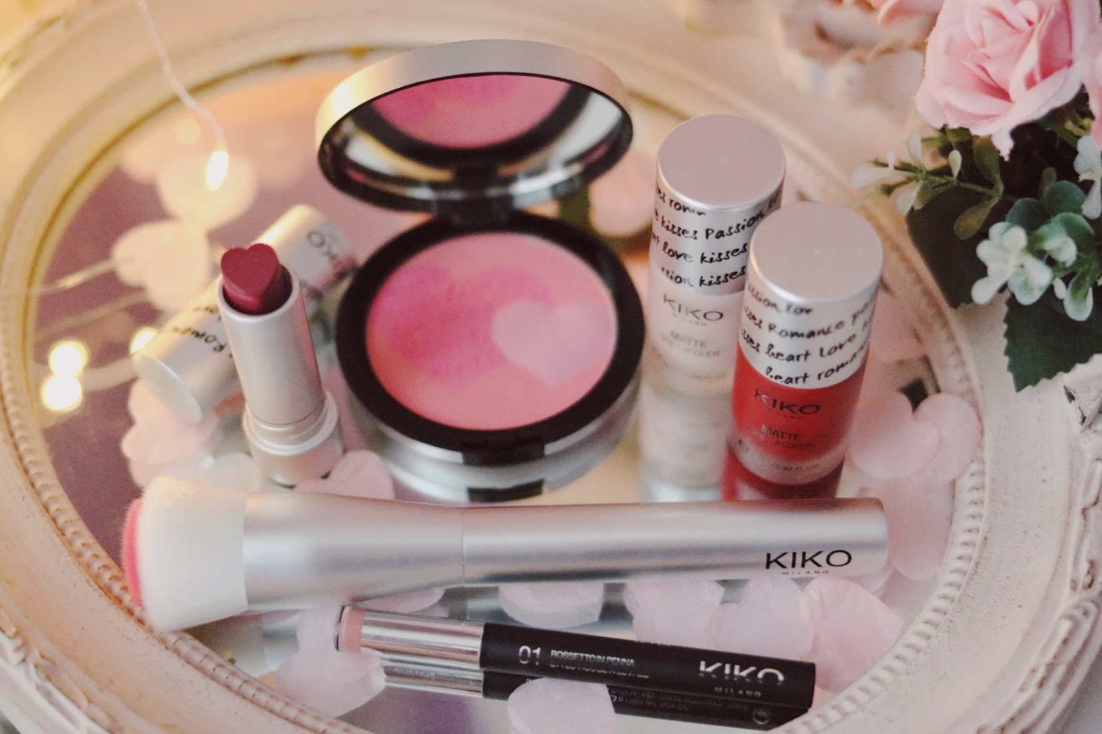 rosemademoiselle-rose-mademoiselle-kiko-milano-matte-for-you-collection-2017-concours-calendrier-de-l'avent-saint-valentin-avis-revue-blog-beauté-paris