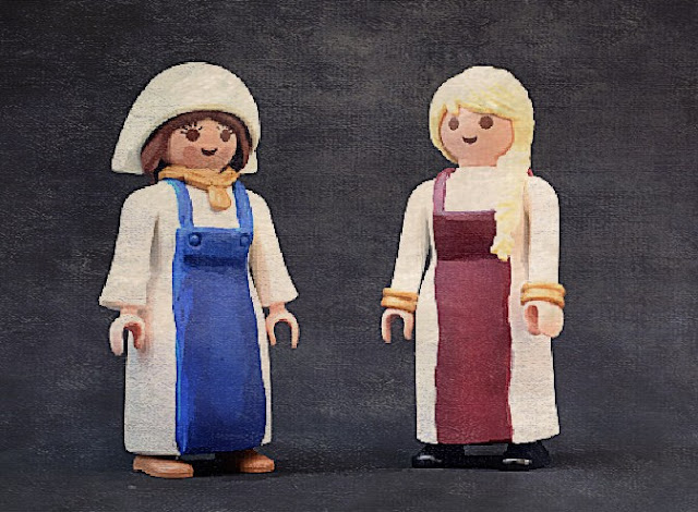 Playmobil customized figures using putty