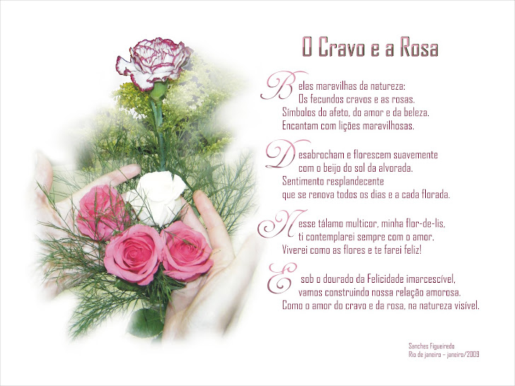 Belas maravilhas da natureza sem fim: O Cravo, a Rosa e a minha Flor de Lis.