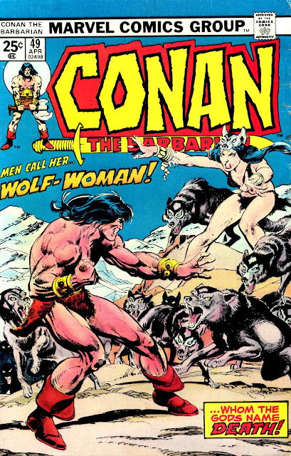 Conan the Barbarian v1 #49 marvel comic book cover art by Neal Adams Conan the Barbarian v1 #49 marvel comic book cover art by Neal Adams