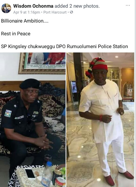 Photos: DPO in Rivers State hacked with cutlass and shot dead by unknown gunmen in police uniform