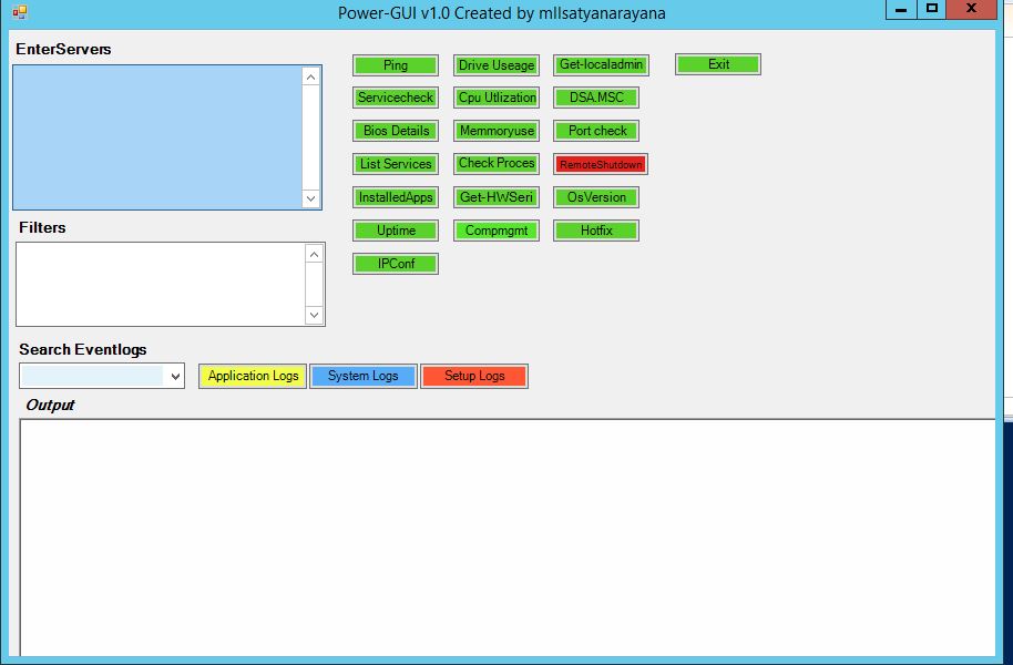 Building Gui For Powershell Scripts Using Powershell