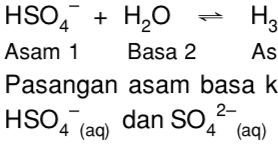Pasangan Asam Basa Konjugasi Dari Reaksi Hso4 Aq H2o L H3o Aq So42 Aq Mas Dayat