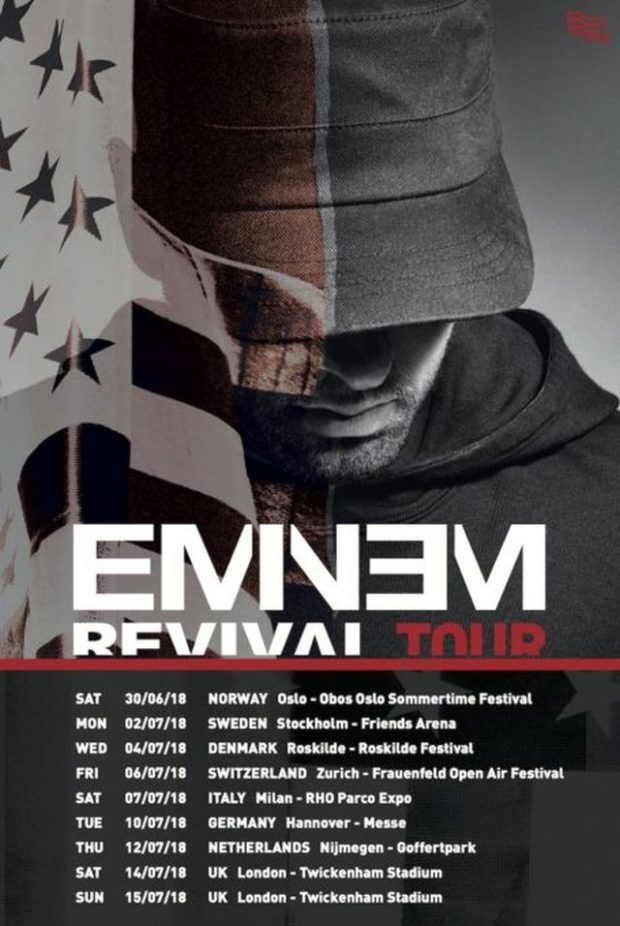 GIST] Eminem Announces “Revival” European Tour Dates