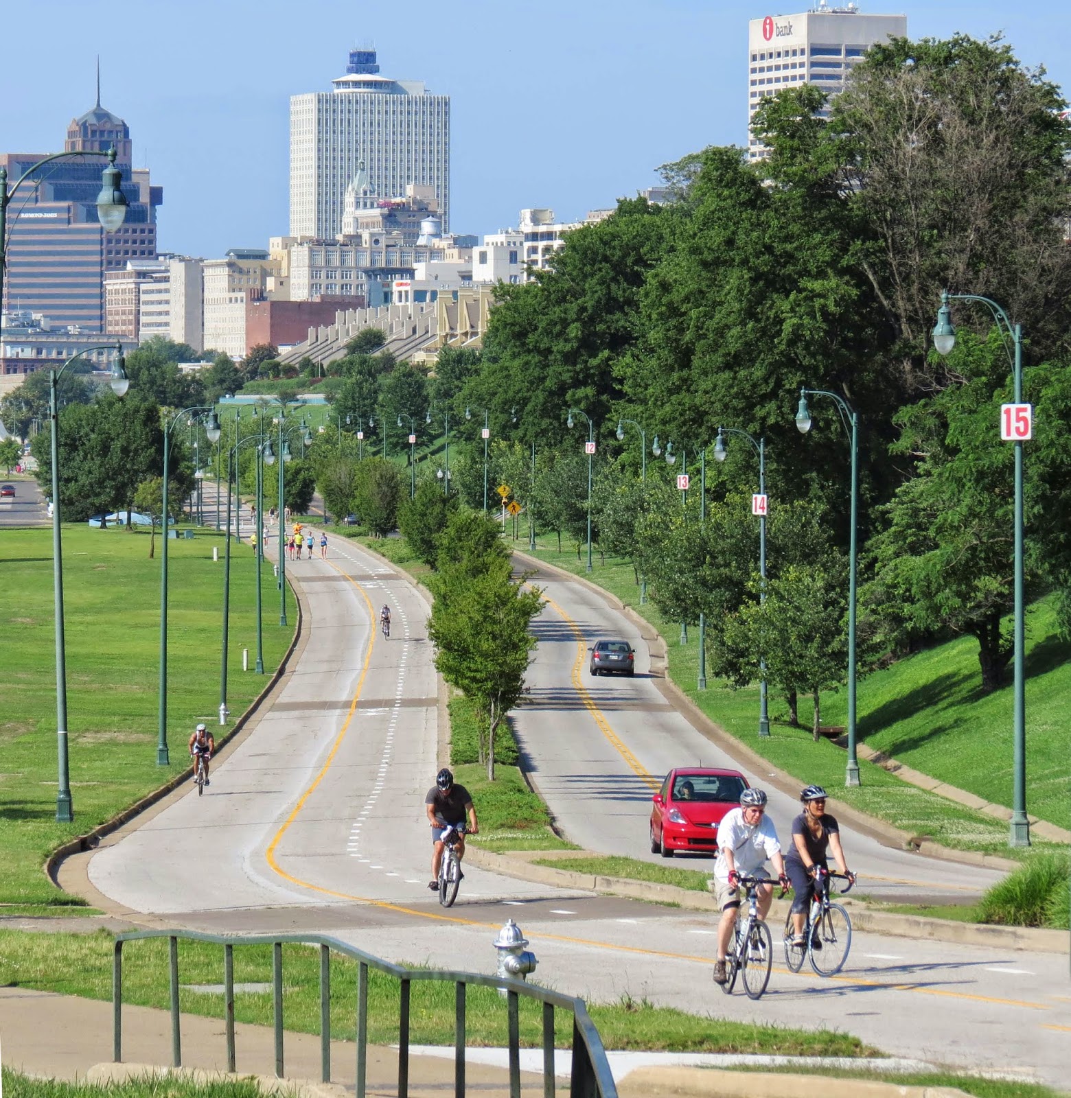 Memphis Cyclist In downtown Memphis, cyclists will find what makes