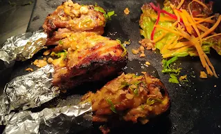 Dinner ideas chicken Tangdi kebab serving on plate