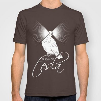 Tesla's pigeon t-shirt