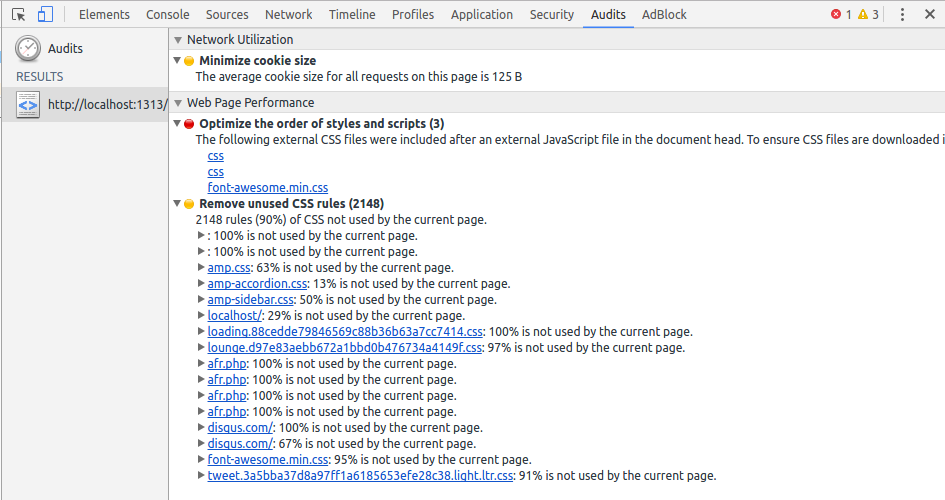 Audit Web di Inspect Element