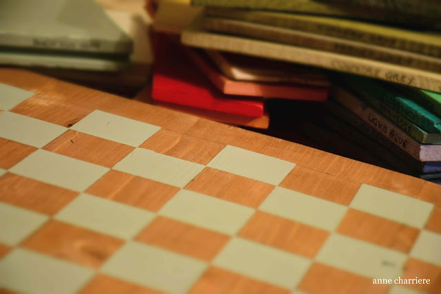 www.annecharriere.com, chessboard ideas, DIY, checkerboard,