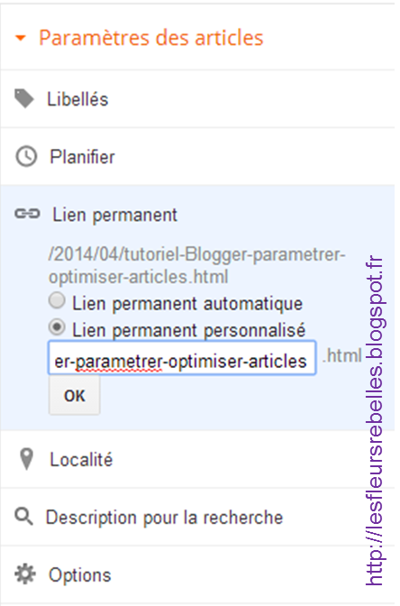 Tutoriel blogging Optimisation référencement options paramètres articles Blogger
