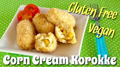 Vegan Corn Cream Korokke (Gluten Free Croquettes)