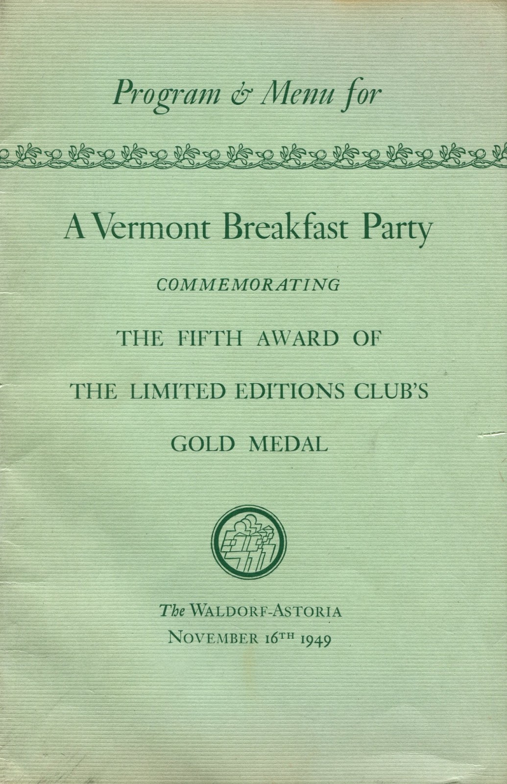 The American Menu A Vermont Breakfast Party