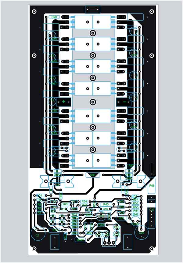 800W Power Amplifier with Mosfet Final Transistor - Electronic Circuit
