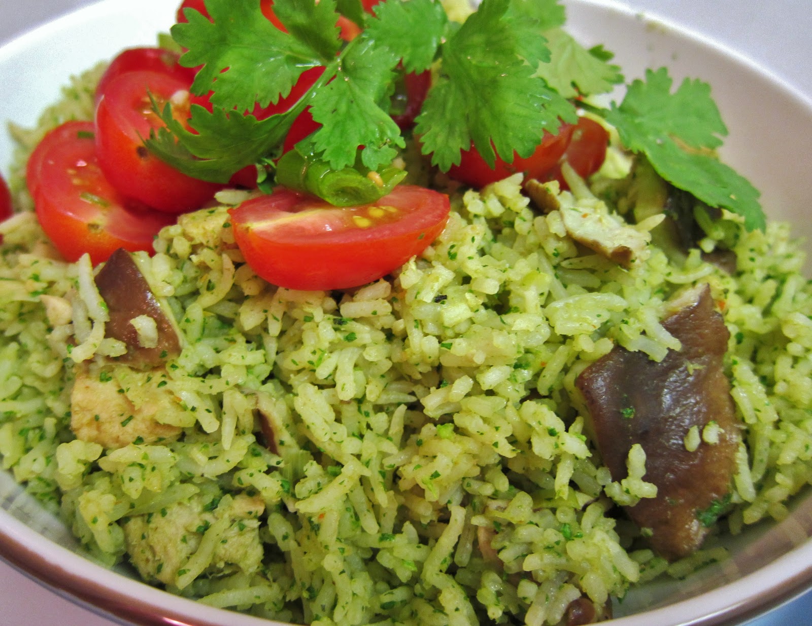 The Vegan Chronicle: Cilantro Rice with Chicken