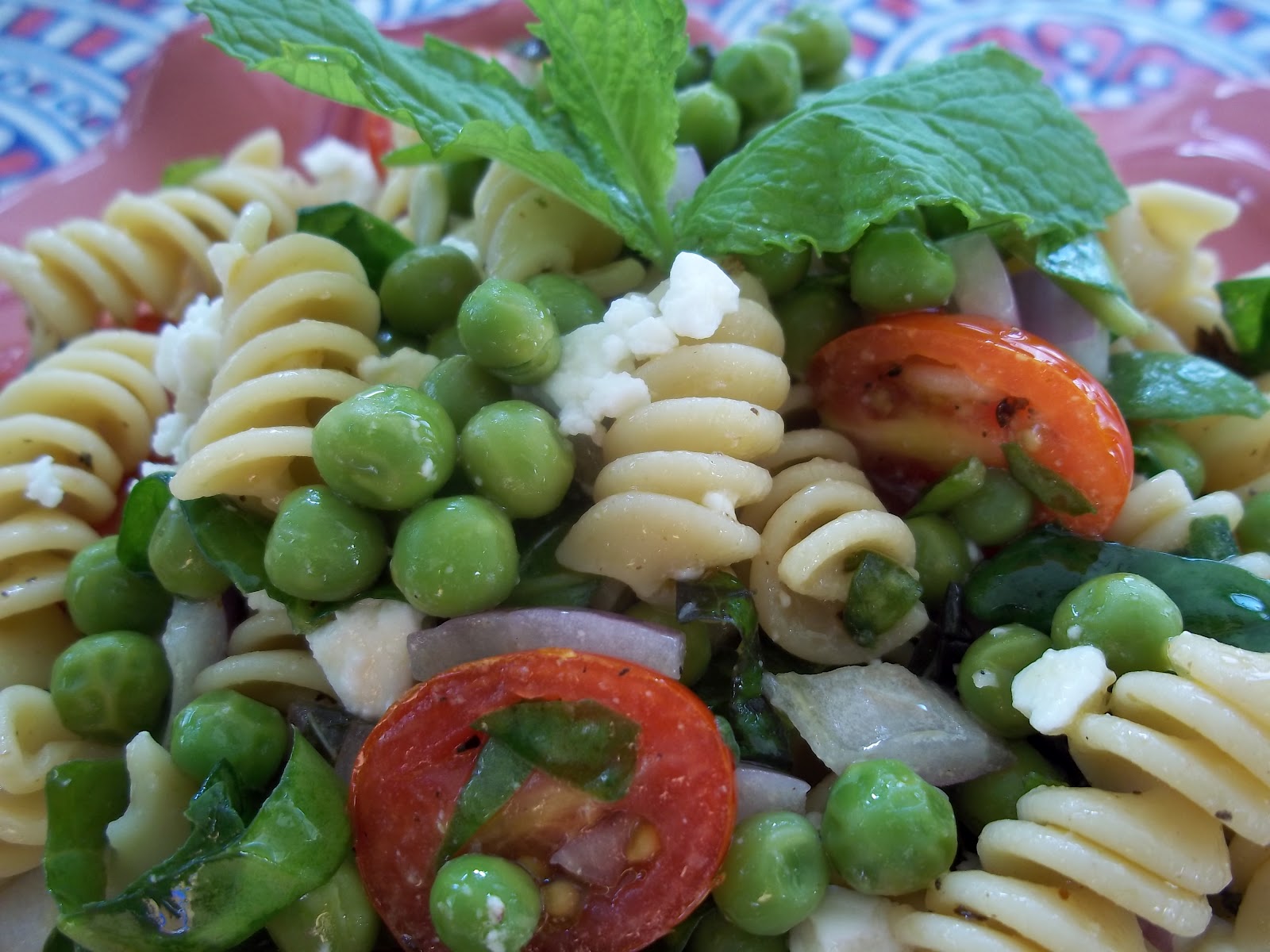 Snackers Delight Green Pea and Mint Pasta Salad with Feta Cheese
