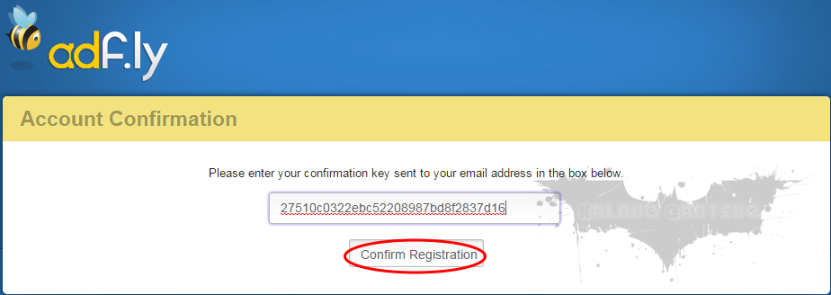 Confirm registration