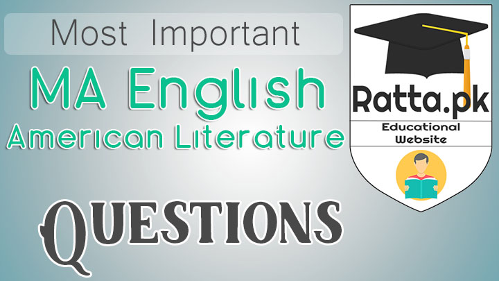 MA English American Literature Important Questions Notes