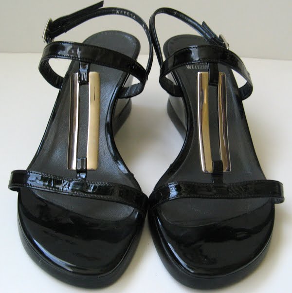 BLACK PATENT LEATHER COACH SHOES SIZE 9