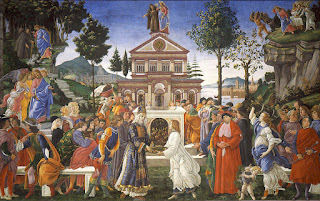 Botticelli, Capela Sistina, Tentações de Jesus Cristo