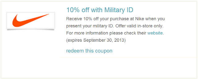 nike military discount code