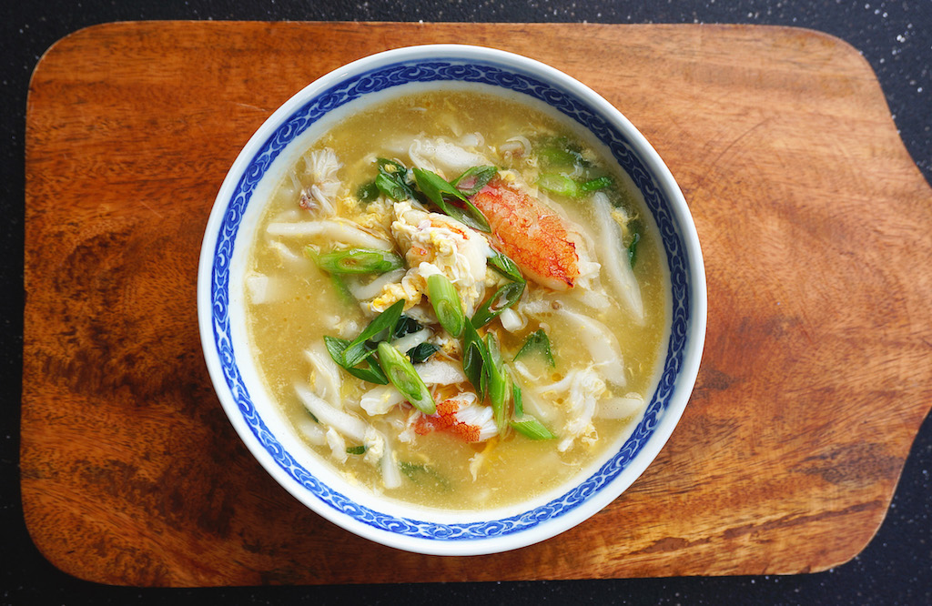 Crab & Ginger Soup With Rice Cakes