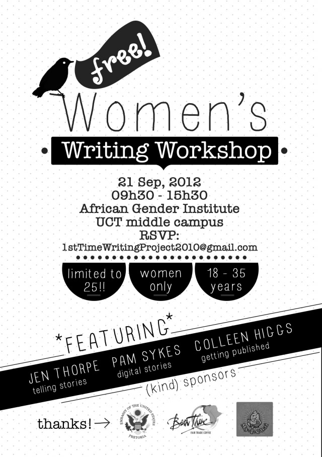 My First Time: Women's Writing Workshop (University of Cape Town, South Africa)
