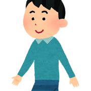 歩く男性のイラスト