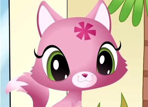 littlest pet shop pink cat