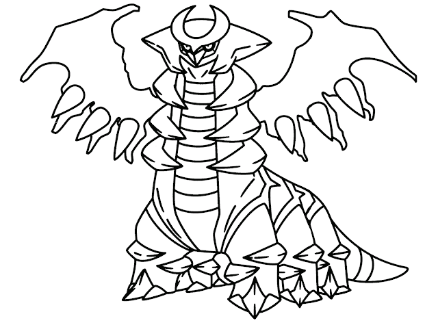 Giratina Legendary Ghost Pokemon Coloring Pages
