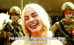 margot robbie harlequinn gif