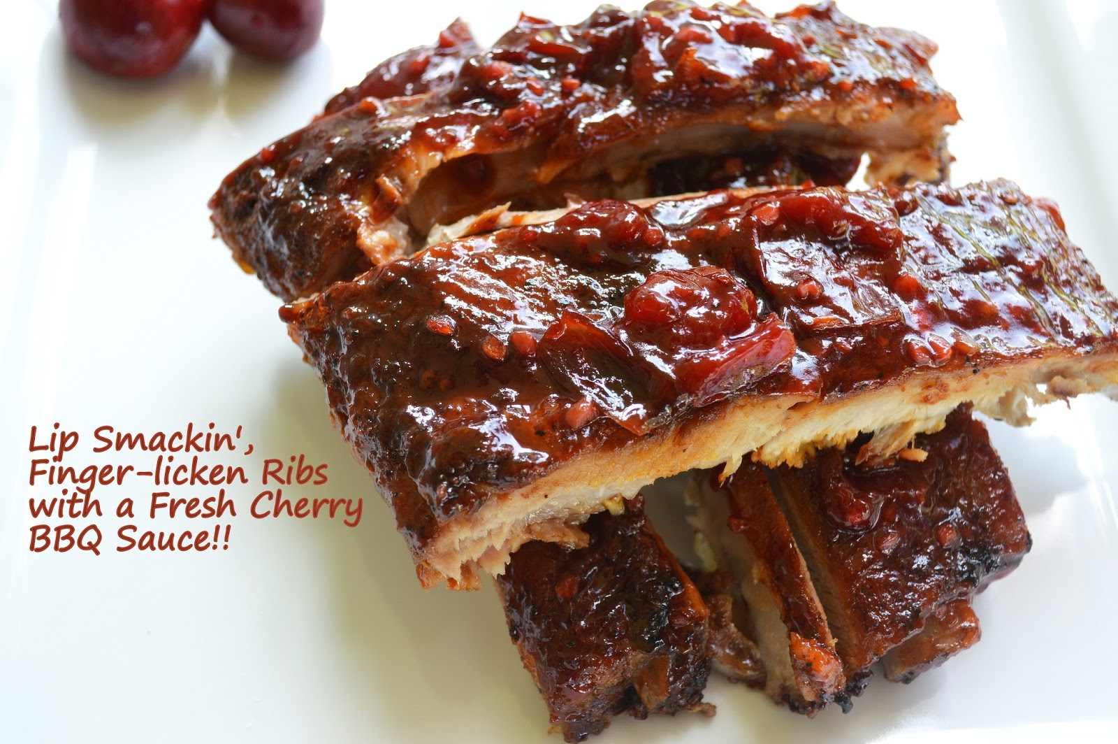Grilled Ribs with a Fresh Cherry BBQ Sauce
