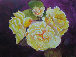 roses yellow watercolor painting arches inchess lb paper