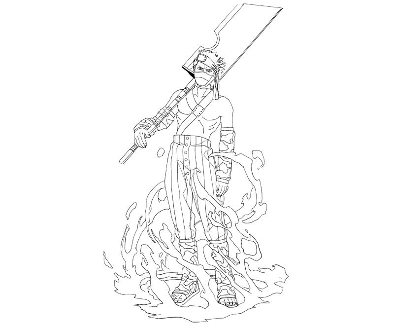 Zabuza Momochi 2 Coloring | Crafty Teenager