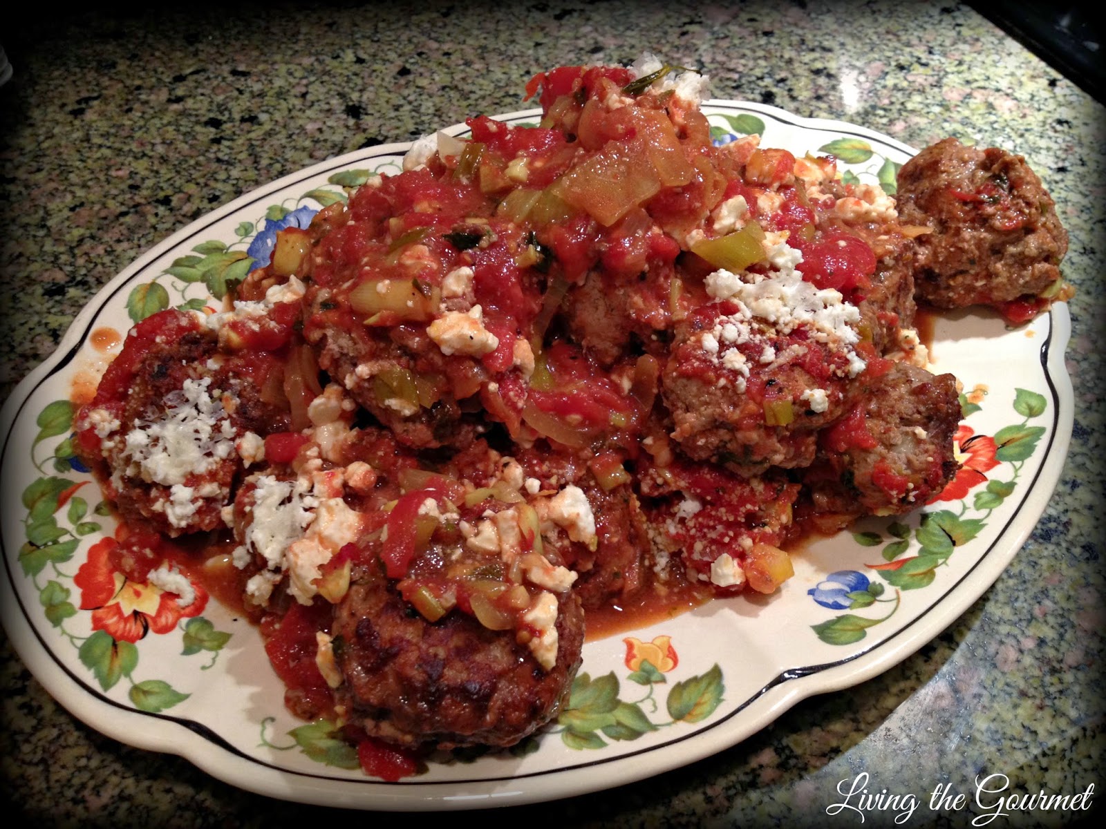 greek style meatballs and tomato sauce