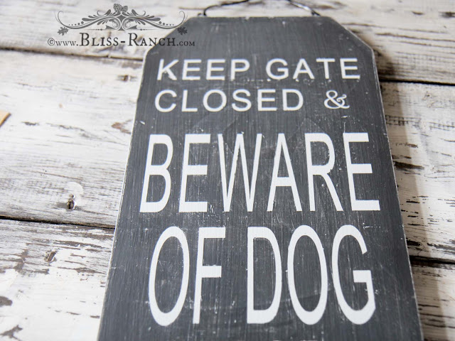 Beware of Dog Sign, Bliss-ranch.com