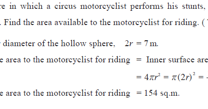 OMTEX CLASSES A hollow sphere in which a circus motorcyclist