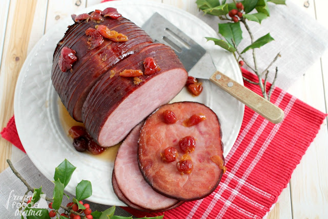 Cherry Allspice Glazed Slow Cooker Ham