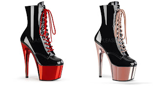 Lace-up footwear arranged in a fashionable setup