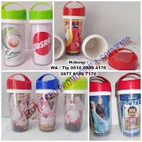 botol minum promosi, tumbler insert paper, tumbler tutup merah, biru, hijau dan kuning