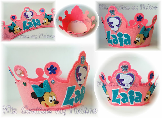 corona de cumpleaños, niños, corona de fieltro, fiesta, felt crown, coroa, feltro, aniversario, minnie mouse