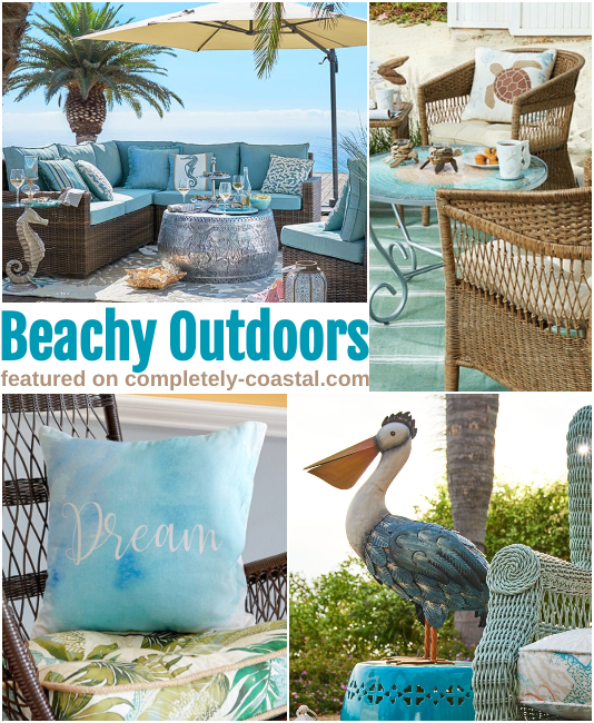 Outdoor Coastal Beach Decor Wicker Furniture Chairs Ideas