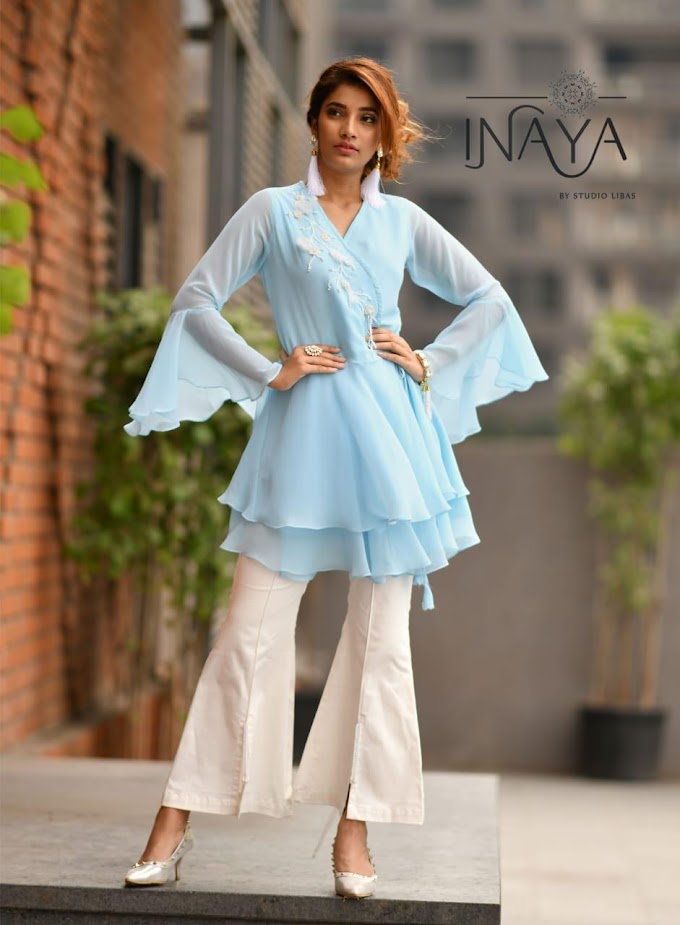 Inaya luxury pret Collection vol 13 Tunic with Glamours Bell Pants