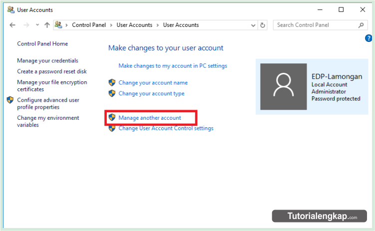 User is inactive. User account manage admisni.